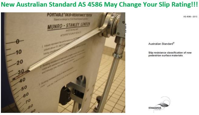 products will need to be re-assess to determine changes due to the new slip standard 4586-2013