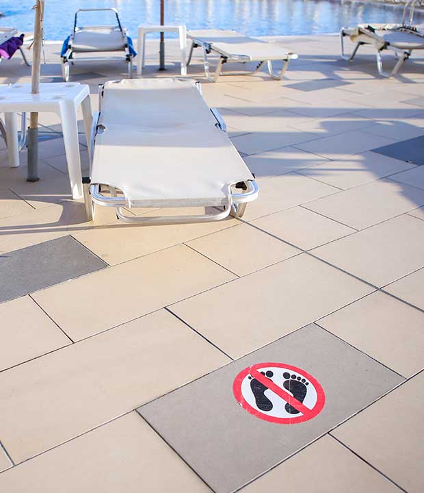 Assessing floor safety of barefoot areas after installation